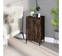FUDUGEHMIOFWFJJ Comodino Rovere Fumo Nightstand with Drawer, Multilayer Wood Bedside Table 40x35x70 cm, Modern Bedroom Furniture with Storage Cabinet for Living Room