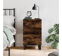 FUDUGEHMIOFWFJJ Comodino Rovere Fumo Nightstand with Drawers 40x40x66 cm Engineered Wood Modern Bedside Table for Bedroom Living Room Storage Cabinet