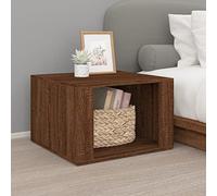 FUDUGEHMIOFWFJJ Comodino Rovere Marrone 57x55x36 cm Legno Multistrato Nightstand with Storage Shelf, Bedroom Side Table with Large Drawer for Living Room Home Decor