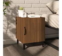 FUDUGEHMIOFWFJJ Comodino Rovere Marrone in Legno Multistrato with Wall Mount, Modern Nightstand with Storage Shelf, Bedroom Side Table with Stable Top for Decor, Easy Assembly Wooden End Table