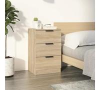 FUDUGEHMIOFWFJJ Comodino Rovere Sonoma Bedside Table with 3 Drawers, Multilayer Wood Nightstand 40x36x65 cm for Bedroom Storage, Modern Design with Smooth Surface and Wall Mounting Kit Included