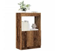 FUDUGEHMIOFWFJJ Credenza Legno Antico 63x33x100 cm in Truciolato, Vintage Wooden Sideboard with 2 Doors and 3 Drawers, Rustic Storage Cabinet for Living Room, Dining Room, Bedroom