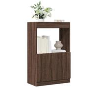 FUDUGEHMIOFWFJJ Credenza Rovere Marrone 63x33x100 cm in Truciolato, Modern Wooden Sideboard Cabinet with 2 Doors and 3 Shelves, Sturdy Storage Furniture for Living Room, Dining Room, Bedroom