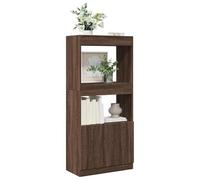 FUDUGEHMIOFWFJJ Credenza Rovere Marrone 63x33x140 cm in Truciolato, Modern Brown Sideboard with 2 Doors and 3 Shelves, Sturdy Wooden Storage Cabinet for Living Room, Bedroom, Dining Room
