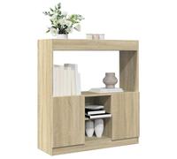 FUDUGEHMIOFWFJJ Credenza Rovere Sonoma 92x33x100 cm Wood Multilayer Cabinet, Modern Sideboard with 2 Doors and 3 Drawers, Rustic Oak Finish Storage Furniture for Living Room, Dining Room, Bedroom