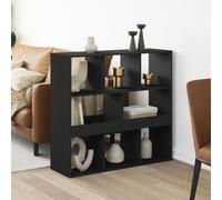 FUDUGEHMIOFWFJJ Divisorio Nero 100x33x94.5 cm Bookshelf in Truciolato - Modern Room Divider with 4 Shelves, Space Saving Storage Unit for Living Room, Bedroom, Office