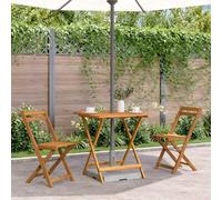 FUDUGEHMIOFWFJJ Foldable Acacia Wood Outdoor Dining Table 70x70x75 cm - Rustic Garden Patio Furniture for Family Meals, Weather-Resistant & Space-Saving Foldable Design