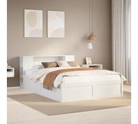 FUDUGEHMIOFWFJJ Giroletto senza Materasso Bianco 160x200 cm Legno Massello PinoAdatto per la camera da letto e l'ufficio