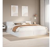 FUDUGEHMIOFWFJJ Giroletto senza Materasso Bianco 200x200 cm Legno Massello PinoAdatto per la camera da letto e l'ufficio