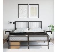 FUDUGEHMIOFWFJJ Industrial Style Nightstand 2 Pack White Steel Bedside Table with Drawer and Storage Shelf, 36x39x50.5 cm Cold Rolled Steel Bedroom Living Room Furniture