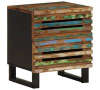 FUDUGEHMIOFWFJJ Industrial Style Nightstand with 2 Drawers 40x34x46 cm Reclaimed Solid Wood Bedside Table for Living Room Bedroom Storage Furniture