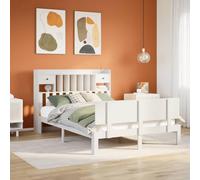 FUDUGEHMIOFWFJJ Letto Libreria senza Materasso Bianco 160x200 cm Legno di PinoAdatto per la camera da letto e l'ufficio