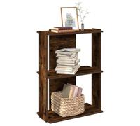 FUDUGEHMIOFWFJJ Libreria a 3 Ripiani Rovere Fumo 60x30x80 cm Legno Multistrato - Scaffale Libri Moderno per Soggiorno e Ufficio - Libreria con 3 Ripiani Spaziosi, Design Elegante e Materiale Durevole