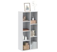 FUDUGEHMIOFWFJJ Libreria Bianca 50x25x105 cm in Legno Multistrato - 7 Shelf Bookcase for Home Office Sturdy Multipurpose Storage Unit for Books, Decor Collectibles Easy Assembly & Smooth Surface