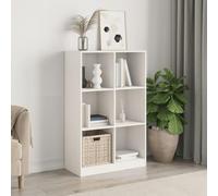 FUDUGEHMIOFWFJJ Libreria Bianca in Legno Massello di Pino 70x33x110 cm - Rustic White Wooden Bookcase with 6 Shelves for Living Room, Bedroom - Sturdy Pine Frame, Spacious Storage for Books, Decor