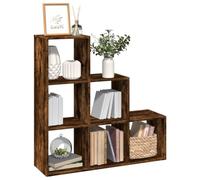 FUDUGEHMIOFWFJJ Libreria Divisorio 3 Ripiani in Rovere Fumo 99x29x99cm, Scaffale Cubi Organizer per Libri e Decorazioni, Divisorio Modulare Truciolato Resistente per Soggiorno e Camera da Letto