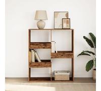 FUDUGEHMIOFWFJJ Libreria Divisorio in Legno Antico 100x33x115 cm - Rustic Wooden Bookcase Room Divider with 5 Shelves, Vintage Style Storage Shelf for Living Room, Bedroom, Office