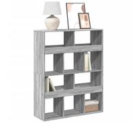 FUDUGEHMIOFWFJJ Libreria Grigio Sonoma 100x33x125.5 cm in Legno Multistrato, Modern Bookshelf with 5 Shelves, Sturdy Wooden Storage Unit for Living Room, Bedroom, Office, Durable & Spacious Design