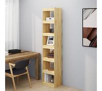 FUDUGEHMIOFWFJJ Libreria in Legno Massello di Pino 40x30x199 cm, 6 Ripiani Spaziosi, Scaffale per Libri e Divisorio per Soggiorno o Corridoio, Design Elegante e Robusto, Facile da Pulire