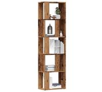 FUDUGEHMIOFWFJJ Libreria Legno Antico 45x24x159 cm in Legno Multistrato, Elegant Wooden Bookshelf for Living Room & Office, Rustic Vintage Style, Sturdy Multilayer Plywood, Spacious Storage Shelf