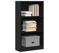 FUDUGEHMIOFWFJJ Libreria Nera 60x24x109 cm in Truciolato - Modern Bookshelf with Wide Storage Space for Living Room Bedroom Durable Multilayer Wood Easy to Clean - Wall Mounting Included