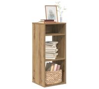FUDUGEHMIOFWFJJ Libreria Rovere Artigianale 34x31x80 cm - Rustic Oak Bookshelf for Living Room Bedroom Sturdy Multilayer Wood Shelf for Books, Decor Storage Easy Assembly & Wall Mountable