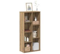 FUDUGEHMIOFWFJJ Libreria Rovere Artigianale 50x25x105 cm in Legno Multistrato - Rustic Bookshelf with 7 Compartments for Home Office Durable Multilayer Wood Storage Shelf for Books, Decor & Photos