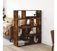 FUDUGEHMIOFWFJJ Libreria Rovere Fumo 100x33x125.5 cm Bookshelf in Multilayer Wood, Modern Rustic Style, Sturdy Storage Shelf for Living Room, Bedroom, Office, Easy Assembly, Durable Design