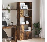 FUDUGEHMIOFWFJJ Libreria Rovere Fumo 70x36x189 cm in Legno Multistrato - Moderna Libreria a Parete con Ampio Spazio, Ideale per Soggiorno e Studio, Design Elegante e Resistente all'Umidità