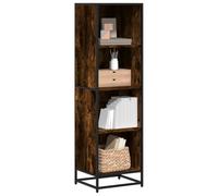 FUDUGEHMIOFWFJJ Libreria Rovere Fumo Bookshelf 40x35x139 cm Industrial Style Storage Unit with 4 Shelves for Living Room Bedroom Office Modern Durable Truciolato & Metal Design