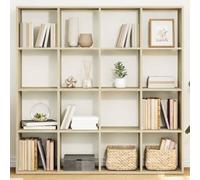 FUDUGEHMIOFWFJJ Libreria Rovere Sonoma 137.5x29x137.5 cm Bookshelf in Multilayer Wood, Modern Living Room Storage, Rustic Oak Finish, Sturdy Shelving Unit for Home Office Decor