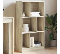 FUDUGEHMIOFWFJJ Libreria Rovere Sonoma 57x28,5x107,5 cm in Legno Multistrato - Modern Bookshelf with 6 Compartments, Durable Multilayer Wood for Home Office Storage, Easy to Clean & Organize