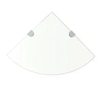 FUDUGEHMIOFWFJJ mensola a scomparsa,mensola libri,mensole per cucina,Scaffale Angolare Supporti Cromati in Vetro Trasparente 25x25cmAdatto per camera da letto, soggiorno, cucina