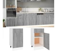 FUDUGEHMIOFWFJJ mobile dispensa,armadio cucina,mobile da cucina,Mobile con Cassetto Grigio Sonoma 40x46x81,5 Legno MultistratoPer l'uso in cucina