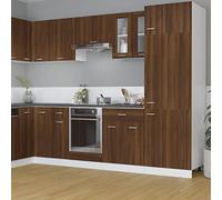 FUDUGEHMIOFWFJJ mobile pensile cucina,pensili,ensili da forno,pensile cucina scolapiatti,Mobile Pensile con Vetro Rovere Marrone 60x31x60 cm MultistratoPer l'uso in cucina