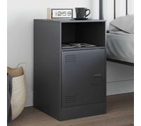 FUDUGEHMIOFWFJJ Modern Nightstand Bedside Table with Storage Shelf, Steel Comodino Antracite 34.5x39x62 cm, Cold Rolled Metal Cabinet for Bedroom Living Room, Easy Assembly