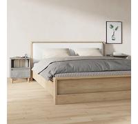 FUDUGEHMIOFWFJJ Modern Nightstand Set of 2, Concrete Gray Bedside Tables with Drawer Storage, Engineered Wood Bedroom Furniture 40x35x50 cm for Home Decor