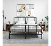 FUDUGEHMIOFWFJJ Modern Nightstand Set of 2, Engineered Wood Bedside Tables with Drawer and Shelf, Smoke Oak Finish 40x35x47.5cm for Bedroom Living Room Storage Organization