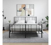 FUDUGEHMIOFWFJJ Modern Nightstand Set of 2 Gray Cement Finish Engineered Wood Bedside Tables with Storage Shelf and Metal Legs for Bedroom Living Room