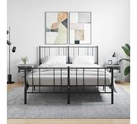 FUDUGEHMIOFWFJJ Modern Nightstand Set of 2, Gray Cement Finish Multilayer Wood Bedside Tables with Drawer and Shelf, 40x35x47.5cm Storage End Tables for Bedroom Living Room