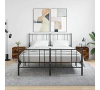 FUDUGEHMIOFWFJJ Modern Nightstand Set of 2 with Drawers, Smoked Oak Finish Engineered Wood Bedside Tables 40x35x47.5cm for Bedroom Living Room Storage Organizer