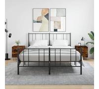 FUDUGEHMIOFWFJJ Modern Nightstands Set of 2 with Drawers, Engineered Wood Bedside Tables in Smoked Oak Finish, 40x35x47.5cm Storage Cabinet for Bedroom Living Room