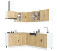 FUDUGEHMIOFWFJJ pensile bagno sospesi,ensili da forno,vetrina cucina da parete,Set Mobili da Cucina 11 pz Porto Rovere Sonoma in TruciolatoPer l'uso in cucina