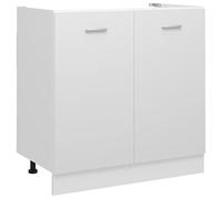 FUDUGEHMIOFWFJJ pensile sopra lavatrice,armadio sospeso,mobile pensile,Mobile Sottolavello Bianco 80x46x81,5 cm Legno MultistratoPer l'uso in cucina