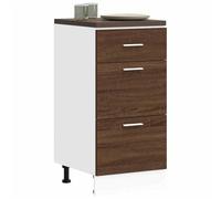 FUDUGEHMIOFWFJJ pensile sospeso,pensili da cucina,mobili cucina,Armadio Inferiore Rovere Marrone 40x46x81,5cm Legno MultistratoPer l'uso in cucina