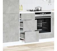 FUDUGEHMIOFWFJJ pensili cucina,ante per cucina,pensile bagno sospeso,Armadio Inferiore Grigio Cemento 40x46x81,5cm Legno MultistratoPer l'uso in cucina