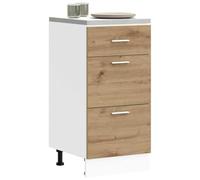 FUDUGEHMIOFWFJJ pensili cucina,ante per cucina,pensile bagno sospeso,Armadio Inferiore Rovere Artigianale 40x46x81,5 cm TruciolatoPer l'uso in cucina
