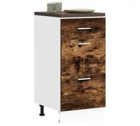 FUDUGEHMIOFWFJJ pensili cucina,ante per cucina,pensile bagno sospeso,Armadio Inferiore Rovere Fumo 40x46x81,5cm in Legno MultistratoPer l'uso in cucina