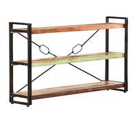 FUDUGEHMIOFWFJJ scaffale libreria,libreria salvaspazio,libreria manga,libreria rotante,Libreria a 3 Ripiani 140x30x80 cm in Massello di RecuperoAdatto per camera da letto, cucina