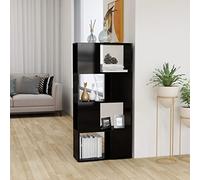 FUDUGEHMIOFWFJJ scaffali,mobili soggiorno,libreria verticale,Libreria/Divisorio Nero Lucido 60x24x124,5 cmAdatto per camera da letto, cucina